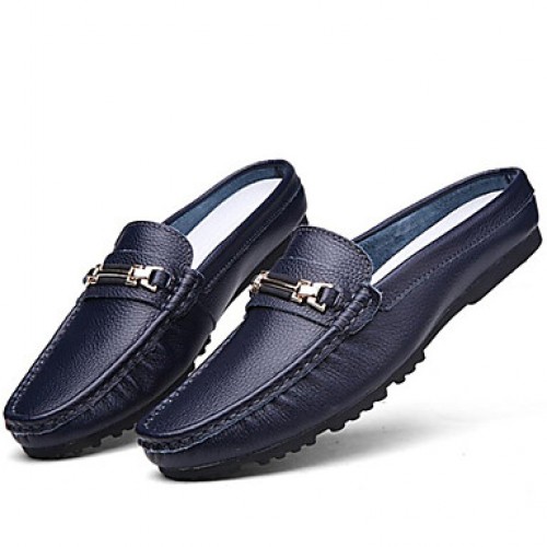 Men's Shoes Wedding/Office & Career/Party & Evening/Athletic/Dress/Casual Nappa Leather Loafers Blue/Brown/White  